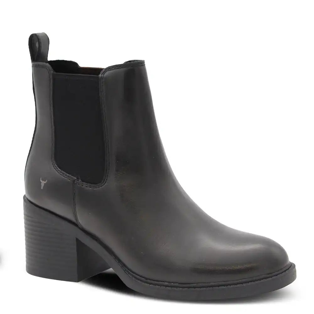 VERSION BLACK WOMENS HEEL BOOT