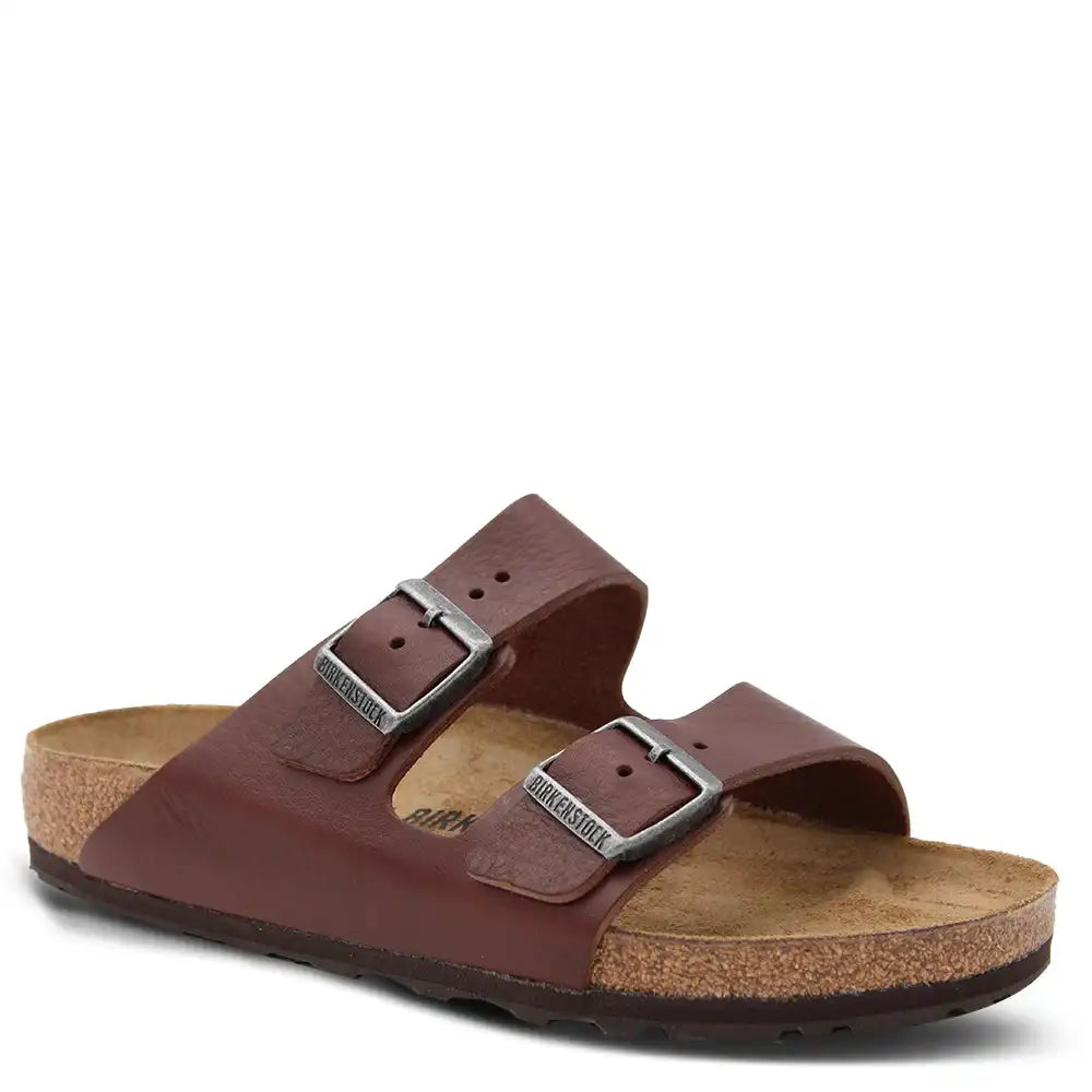 ARIZONA VINTAGE WOOD LEATHER SLIDE