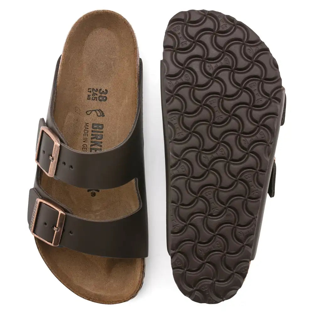 ARIZONA DARK BROWN SMOOTH LEATHER REGULAR SLIDE