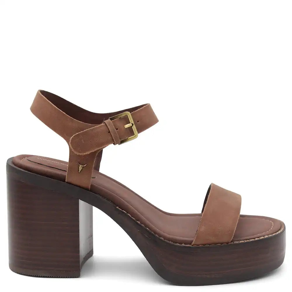 BISOUS WOMENS PLATFORM HEEL SANDAL