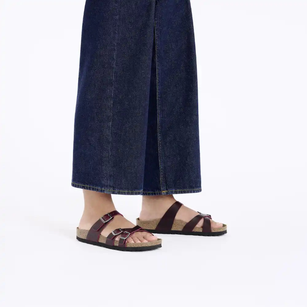 FRANCA WOMENS LEATHER SLIDE