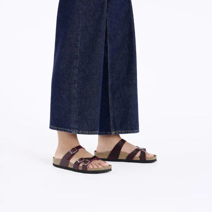 FRANCA WOMENS LEATHER SLIDE