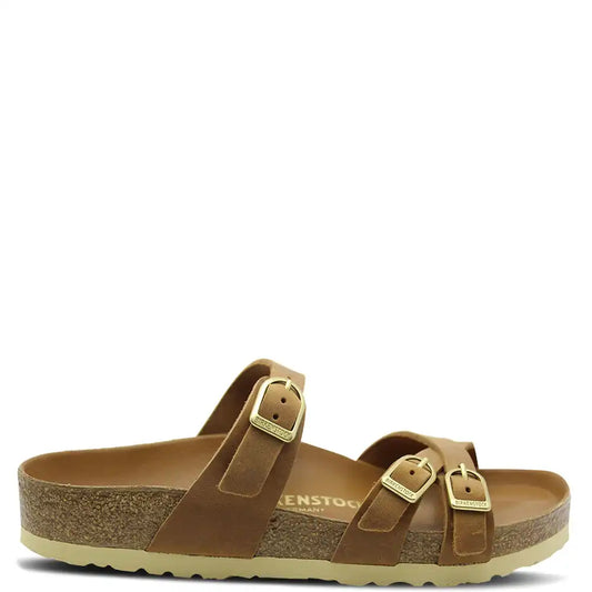 FRANCA BIG BUCKLE WOMENS LEATHER SLIDE