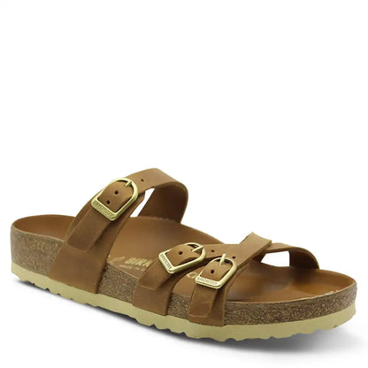 FRANCA BIG BUCKLE WOMENS LEATHER SLIDE