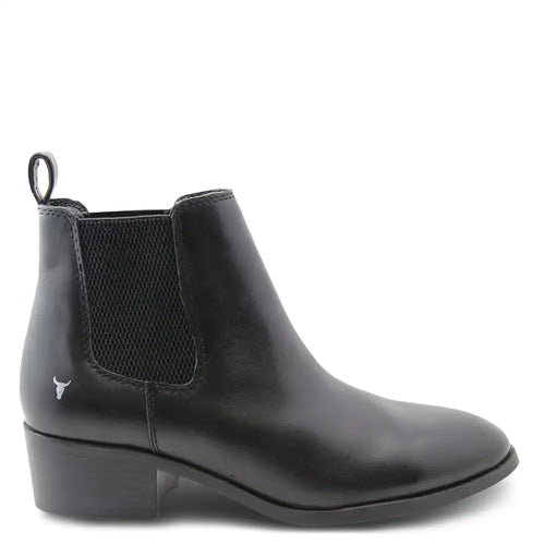 RAVEE BLACK WOMENS HEEL BOOT