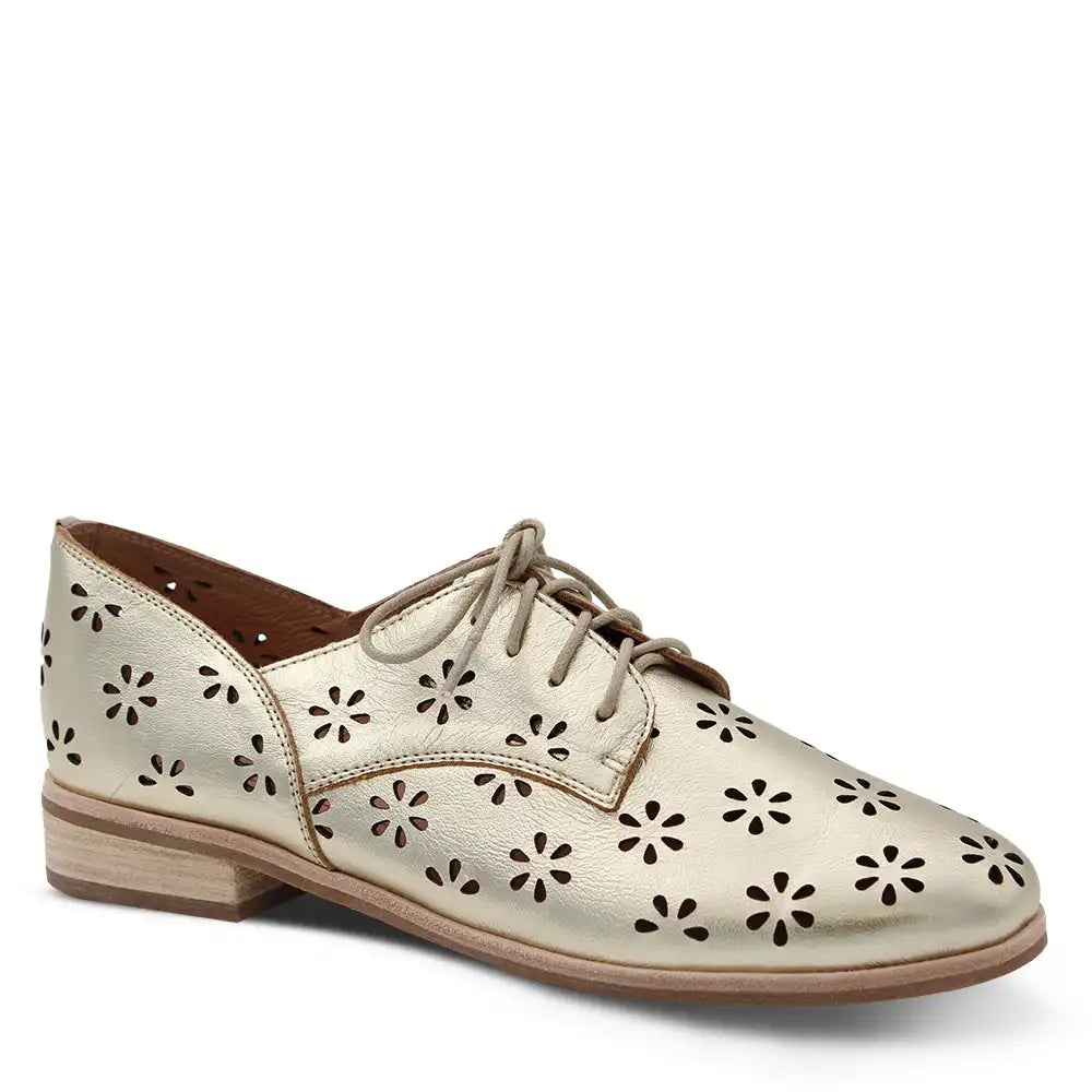 QARLOS WOMENS FLAT LACE COURT