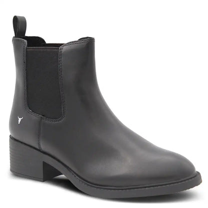 REWRITE BLACK WOMENS HEEL BOOT
