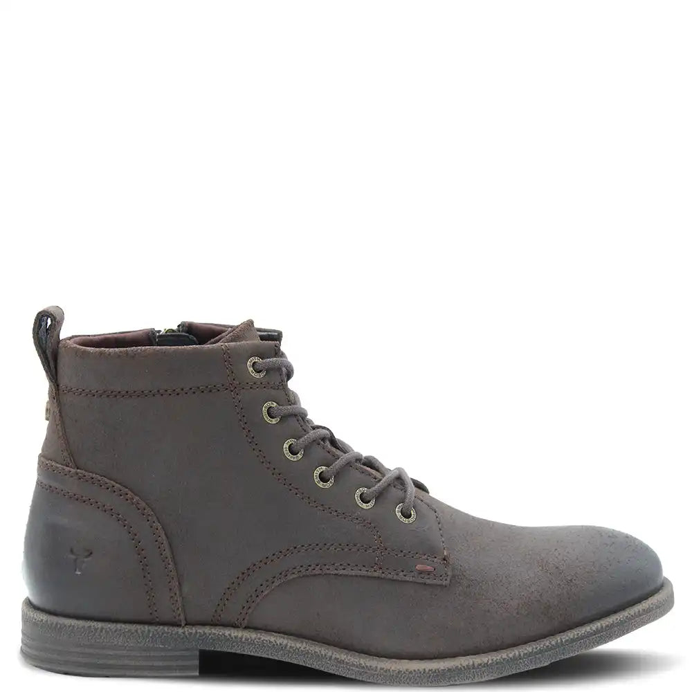 SEBASTIAN MENS LACE OIL SUEDE BOOT