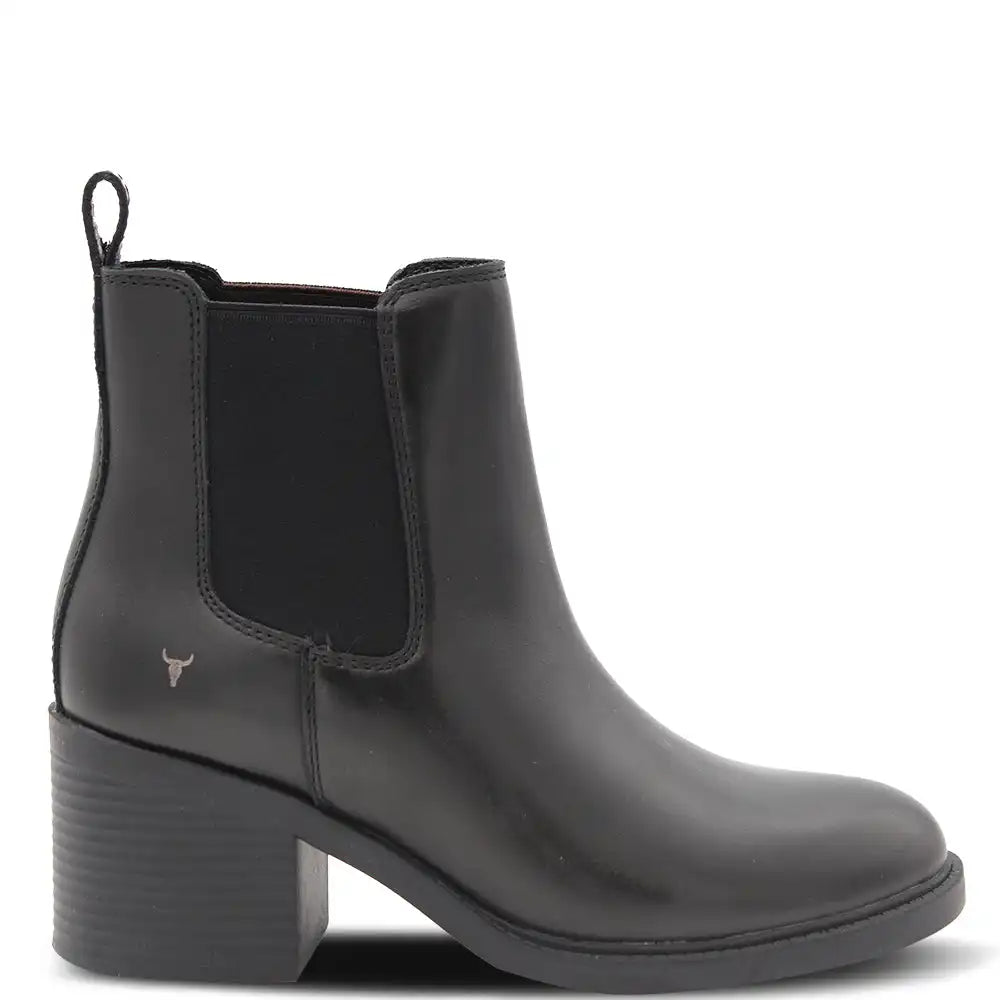 VERSION BLACK WOMENS HEEL BOOT