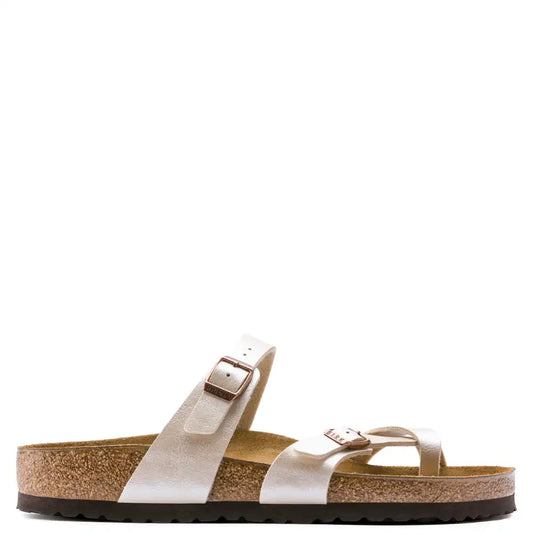 MAYARI GRACEFUL PEARL WHITE BIRKO FLOR WOMENS THONGS